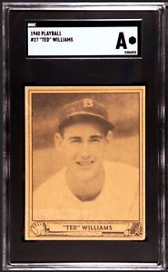 🔥1940 Play Ball Ted Williams SGC A HOF  Boston Red Sox📈