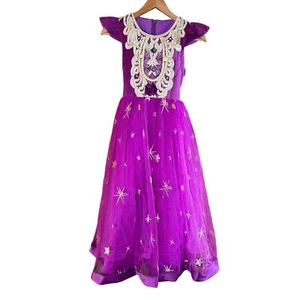 Girls SZ 7/8 Princess Fairy Tulle Halloween Costume Flower Girl Sparkly Dress - Picture 1 of 16