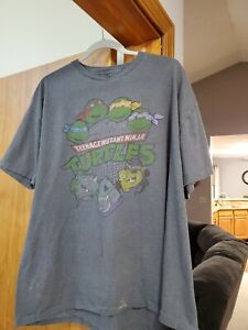 Vintage Teenage Mutant Ninja Turtles Gray T-Shirt Mens XXL or 2XL 