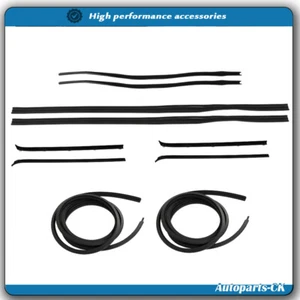 For 1980-93 Dodge Truck D W 150 10 PCS Rubber Door Window Weatherstrip Seal Kit - Picture 1 of 13