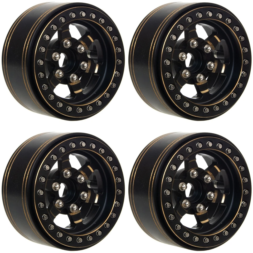 Aro de roda Beadlock pesado latão 1.9 para rastreador de controle remoto axial SCX10 III TRX4 TRX6 1/10 - Imagem 1 de 4