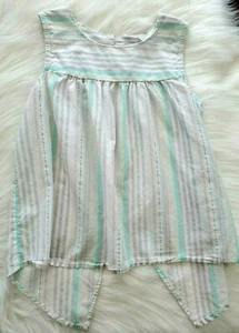 H&M Girl's Sleeveless Casual Button in Back Pastel Summer Blouse Size 9/10 *EUC* - Picture 1 of 7