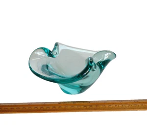 Vintage Zelezny Brod Tschechien Handarbeit Kunst Glas Freiform Schale - Bild 1 von 5