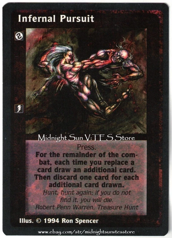 Infernal Pursuit variant 1 of 2 Jyhad V:TES VTES Vampire CCG - Image 1 of 1