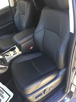 Actualización de fundas de asiento de cuero negro para Toyota 4Runner SR5 3 filas 2010-2021 Foto 1 de 4
