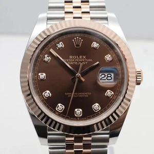 2025 New Rolex 126331 Datejust 41 Chocolate Diamond Dial Jubilee Fluted Watch - Picture 1 of 13