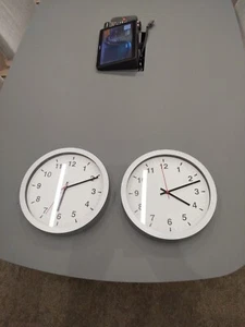 2 X Ikea TJALLA Wall Clock Silent Quartz Movement Analogue Stylish low-voltage - Picture 1 of 6