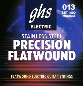 GHS Edelstahl Precision Flatwound E-Gitarrensaiten; Stärke 13-54 - Bild 1 von 2