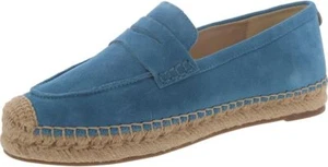 Sam Edelman Kai Canary Blue Slip On Rounded Toe Cork Detailed Espadrille Loafers - Picture 1 of 3