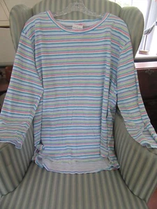 NWT... FRESH PRODUCE "PROMENADE STRIPE" CATALINA TOP ON WHITE...FLATTERING..(S) - Picture 1 of 3