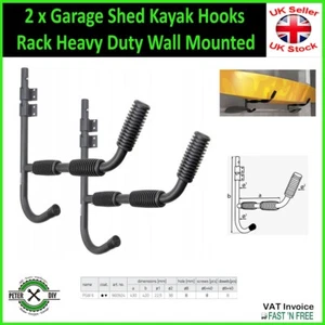 2 x Garage Schuppen Kajak Haken Rack Schwerlast Wandmontage - Bild 1 von 2