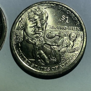 2018 P Jim Thorpe Sacagawea Native American Dollar US Mint 1 Coin BU. - Picture 1 of 6