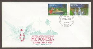 1989 MICRONESIA Christmas Stamps FDC - Picture 1 of 1