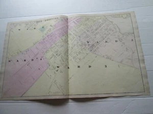 (1) "SACO & BIDDEFORD, WARD 2,3,4,5" 1872 KARTE, YORK CTY ATLAS, SANFORD, EVERTS - Bild 1 von 5