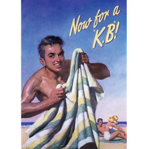 Tooth's KB Lager Surfer Art Print – Now For A KB – Retro Pub Art 1930s – Poster - Picture 1 of 5