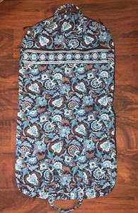 Vera Bradley JAVA BLUE Hanging GARMENT TRAVEL BAG Quilted Cotton 2245 NEW - Picture 1 of 5
