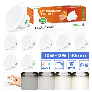 90mm Cutout LED Downlight DIM Warm/Day/Cool White Spot Light 13W IP44 AU PLUG - Picture 1 of 23