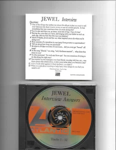 Jewel-The Interview **US 32-Track Promo Interview CD** w/ PS - Picture 1 of 2