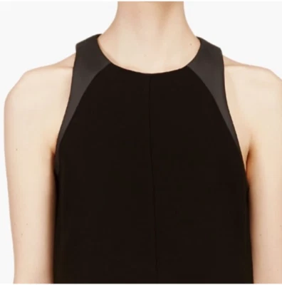 $298 trapo y hueso negro Nudie Top sin mangas imitación cuero M Foto 1 de 4