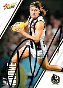 Signed 2023 Collingwood Magpies AFL Premiers Footy Stars Card - Darcy Moore - Bild 1 von 3
