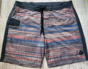 Prana Sander Gestreifte Boardshort Badehose Mehrfarbig Herren Größe 38 - Bild 1 von 7