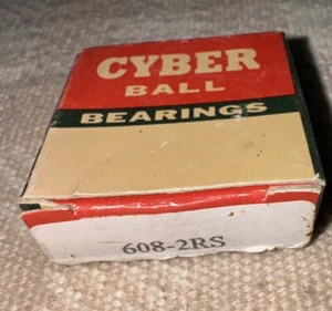 CYBER Premium 608 2RS Rubber Sealed Deep Ball Bearing 8 x 22 x 7mm NEW IN BOX - Picture 1 of 4