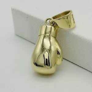375 9ct Solid Gold Plain Boxing Glove Pendant Only New 14mmx22mm - Picture 1 of 10