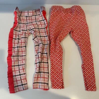 Janie and Jack Lote de Dos Pares Niñas Leggings Ponte Pantalones 4T Rosa Coral Foto 1 de 4