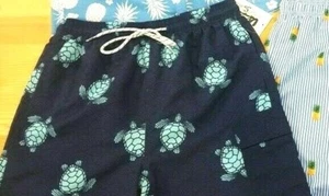 UZZI Turtle Navy Blue Swimsuit Swim Shorts Swim Trunks Swimwear MSRP $30 XS-XLg - Picture 1 of 12