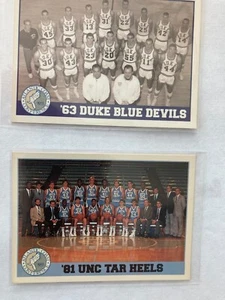 1992 ACC Tournament Champions lotto promozionale (2 carte) '81 NC Tacchi Tartrami / '63 Duke - Foto 1 di 2