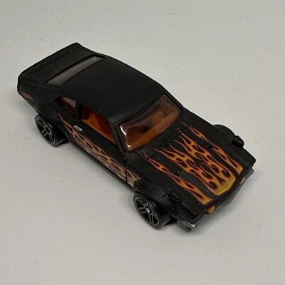 HOT WHEELS CUSTOM FORD MAVERICK FJV52 BLACK RED FLAMES - Image 1 of 4