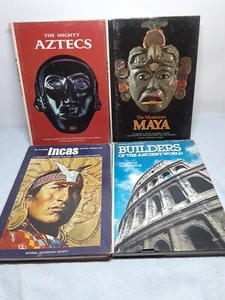 Lot Of 4 Vintage National Geographic Society HC Books~ Aztecs~ Maya~ Incas~ - Picture 1 of 8