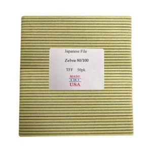 Best File Double Sided Zebra Nail File 80/100 Grit - Picture 1 of 3