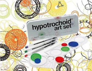Juego de 11 piezas de arte hipotrocoide + estaño de almacenamiento *crear colorido espirógrafo de rueda espiral - Imagen 1 de 1
