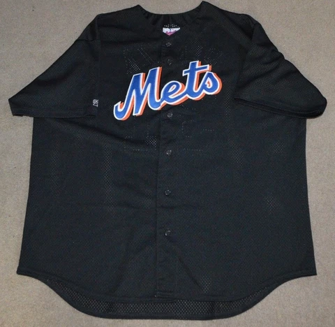 Vtg Mike Piazza New York Mets Majestic Jersey 2XL SEWN Authentic Cover