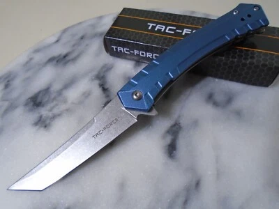 Tac-Force Sleek Tanto Assisted Open Pocket Knife 2 Way Pocket Clip Folder 2005BL - Image 1 of 4