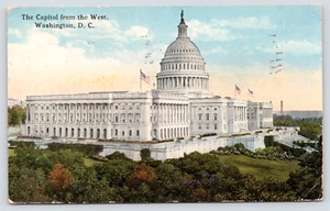 Postcard The Capital from the West Washington DC Posted 07/31/1918 - Picture 1 of 2
