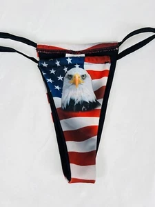 Arschlöcher*s Live Forever ALF NEU 4. Juli Flagge Adler Bikini Badeanzug brasilianisch - Bild 1 von 11