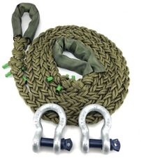 24mm Olive Military 8 Strand Nylon 12 Tonne Kinetic 4x4 Tow Rope x 7 Metres