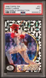 1998 TOPPS TEK DIFFRACTOR #57 BARRY LARKIN REDS PATTERN #31 SSP PSA 9 MINT POP 1 - Picture 1 of 2