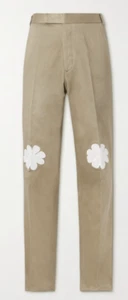 $1295 NEW Thom Browne Unconstructed Satin Stitch Floral Patch Trousers Size 1 S - Picture 1 of 6