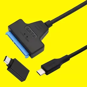 NEW 1x USB 3.0 C-type Male to SATA 22-Pin 2.5-Inch Hard Drive SSD Adapter Cable - Picture 1 of 1