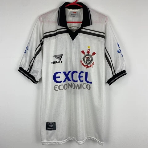 Corinthians FC 1997 Vintage Home Penalty Jersey Soccer Football Shirt Rare Cover