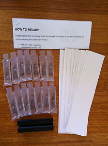 GOLF CLUB REGRIP RE-GRIP KIT-,TAPE, ACTIVATOR SOLVENT,VISE CLAMP, & INSTRUCTION 