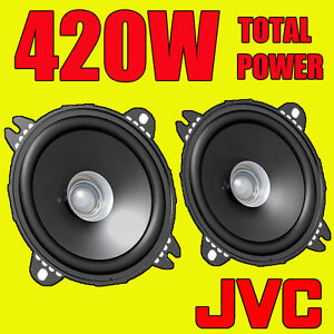 JVC 420W TOTAL 4 INCH 10cm DUAL-CONE CAR DOOR/SHELF COAXIAL SPEAKERS NEW PAIR