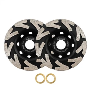 4.5'' Segment Cup Wheel Diamond Concrete Epoxy Marble Grinding Angle Grinder - Picture 1 of 12