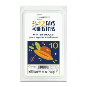 Mainstays 10th Day The 12 Days Of Christmas Scented Wax Cubes Winter Woods NEW - Picture 1 of 3