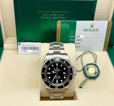 Rolex Sea-Dweller Deepsea 126660 43 mm esfera negra cerámica caja de acero papeles Foto 1 de 4