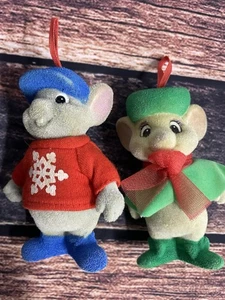 Disney Rescuers Down Under Miss Bianca Bernard 1990 Ornament Set of 2 - Picture 1 of 6
