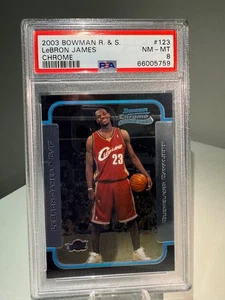 Tarjeta de novato LeBron James 2003 Bowman R & S #123 *cromo* Cavaliers RC PSA 8 - Imagen 1 de 2